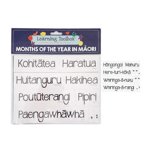 Months of the year in Te Reo Māori