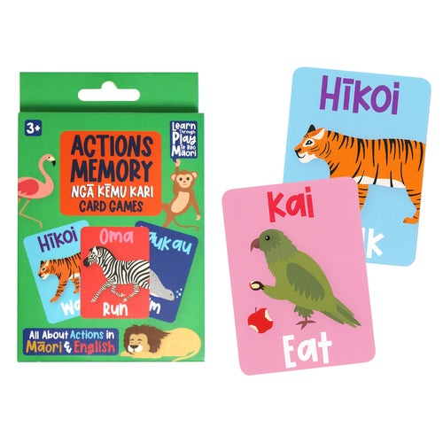 Te Reo action words memory card game
