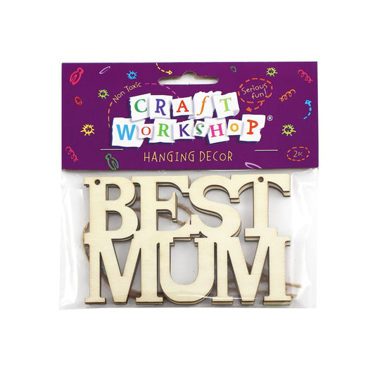 Craft Hanging Best Mum Sign 2pc