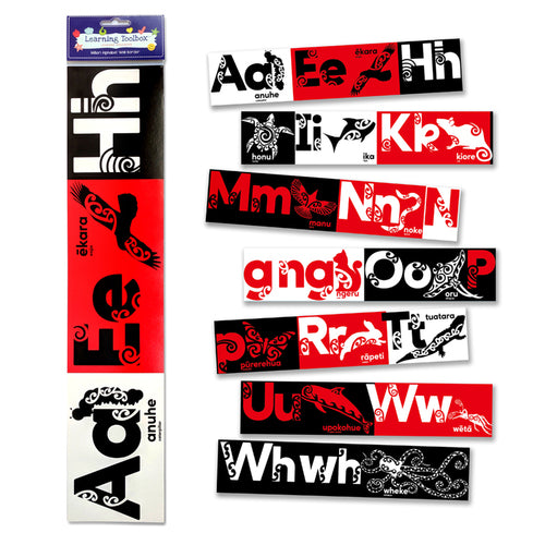 Māori alphabet wall border